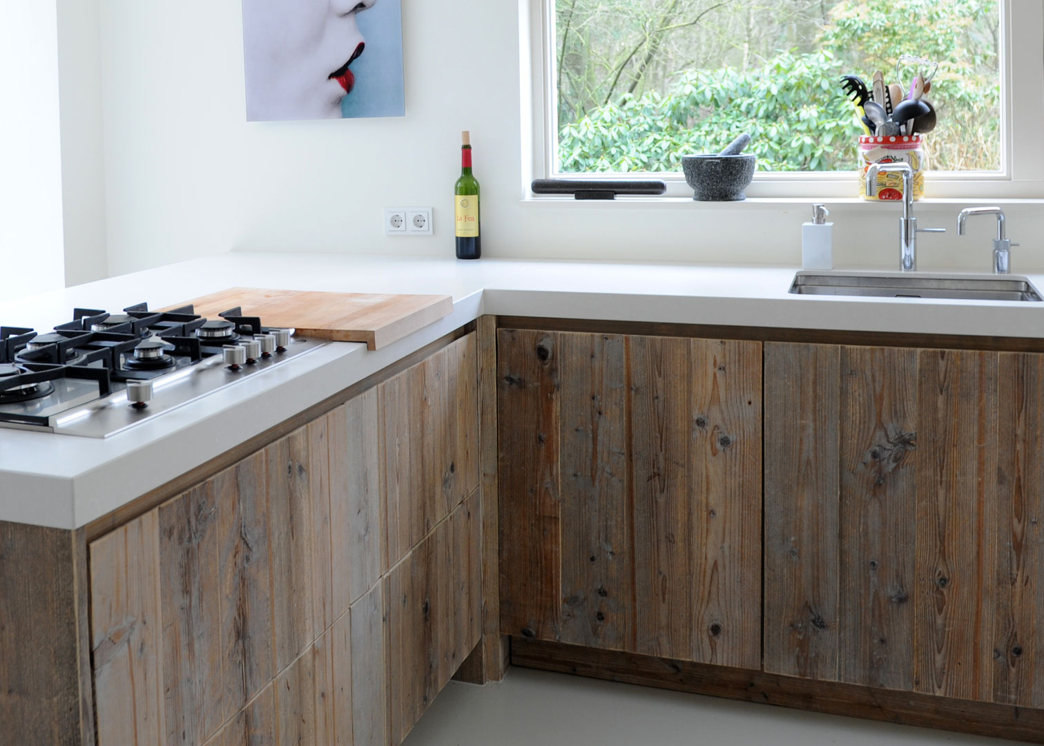 Steigerhouten keuken, RestyleXL RestyleXL Kitchen Wood Wood effect