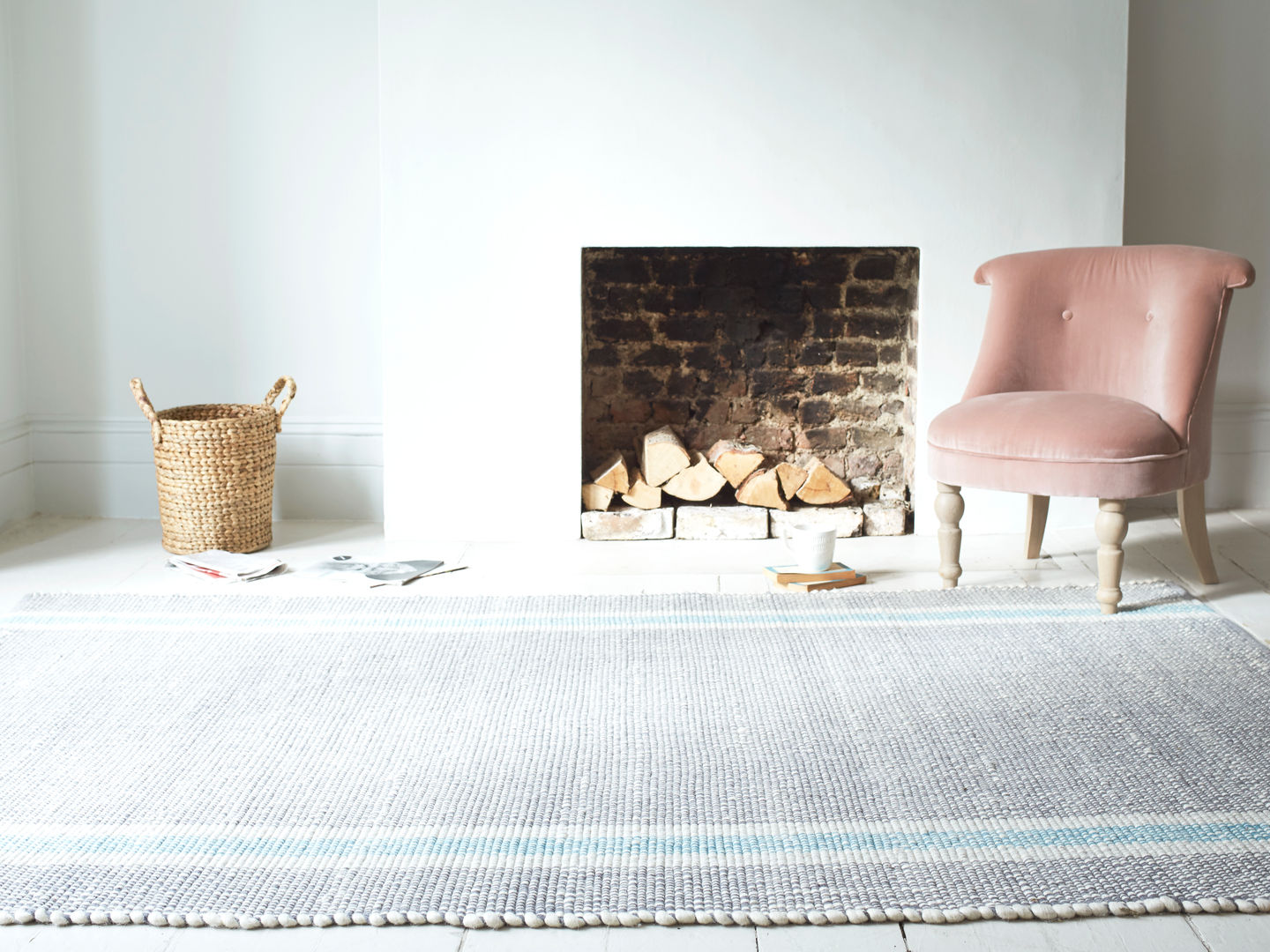 Babouche in Blue Loaf أرضيات new,rug,blue,stripe,living room,dining room,Carpets & rugs