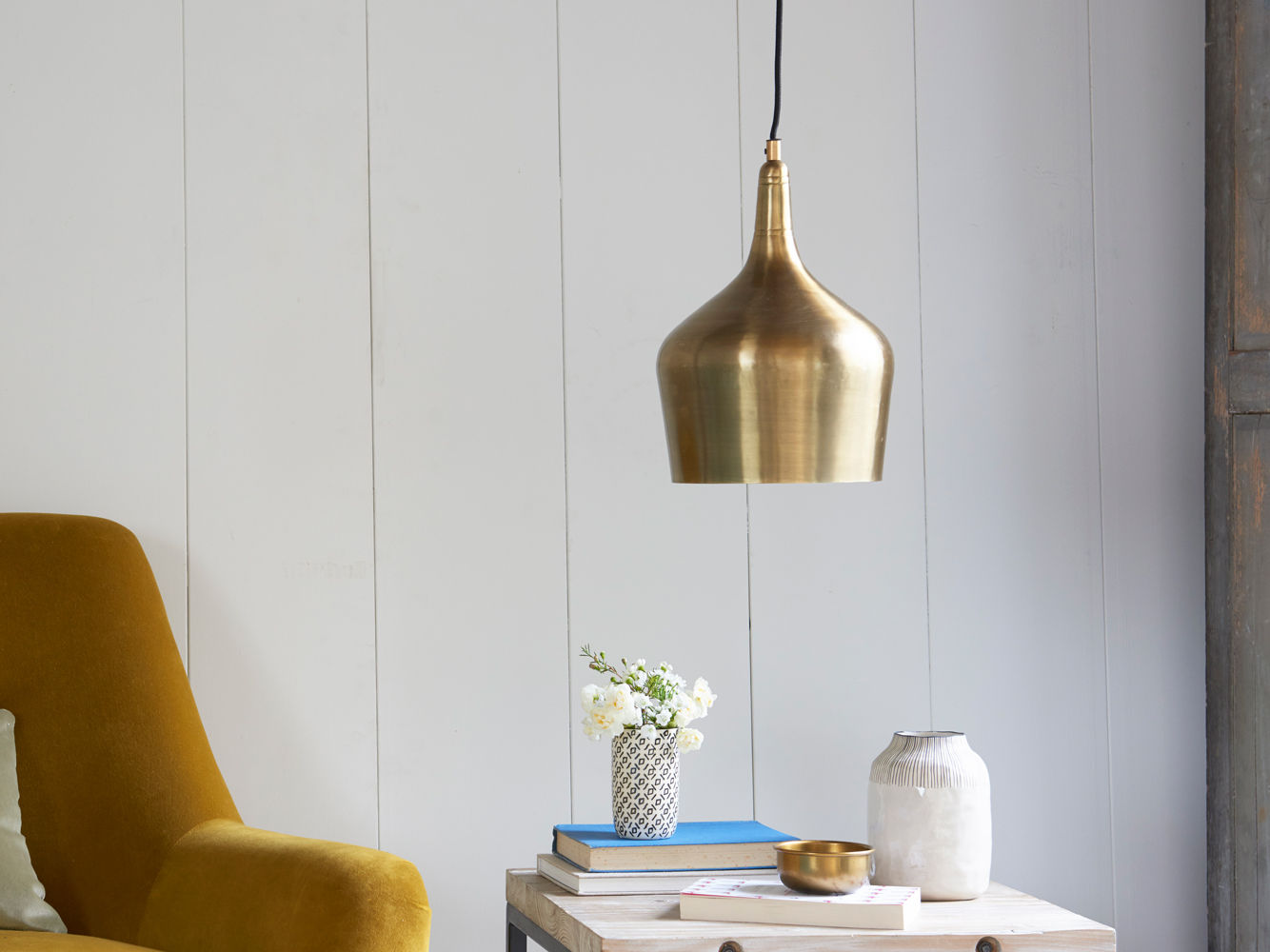 Foundry in Brass Loaf Modern living room brass,hanging,pendant,light,Lighting