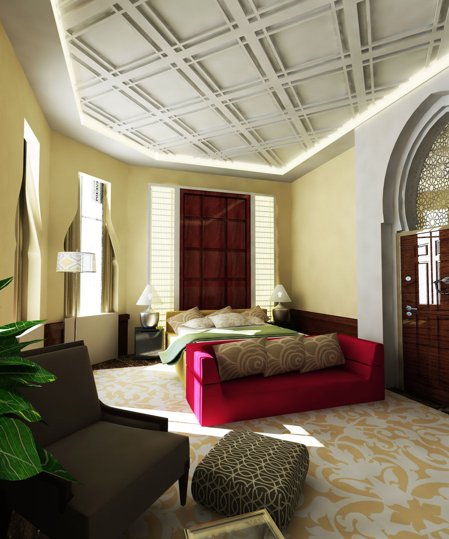 Arabian Villa, Obelisk Engineering & Contracting WLL. Obelisk Engineering & Contracting WLL. Classic style bedroom