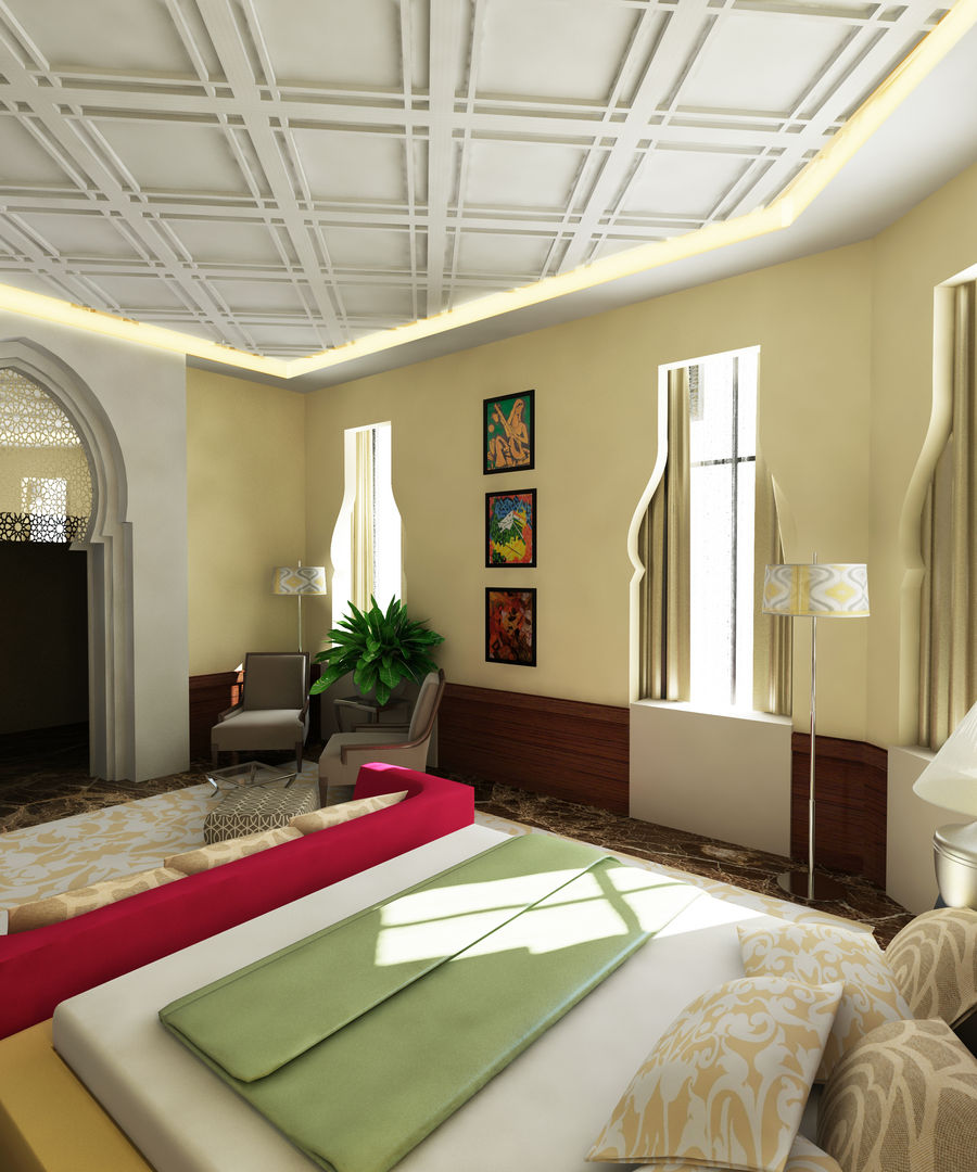 Arabian Villa, Obelisk Engineering & Contracting WLL. Obelisk Engineering & Contracting WLL. Classic style bedroom