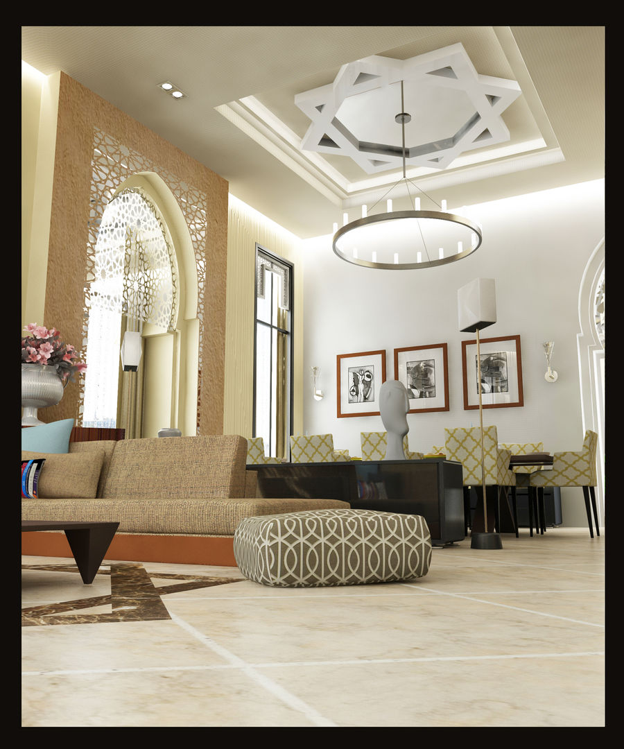 Arabian Villa, Obelisk Engineering & Contracting WLL. Obelisk Engineering & Contracting WLL. Classic style living room