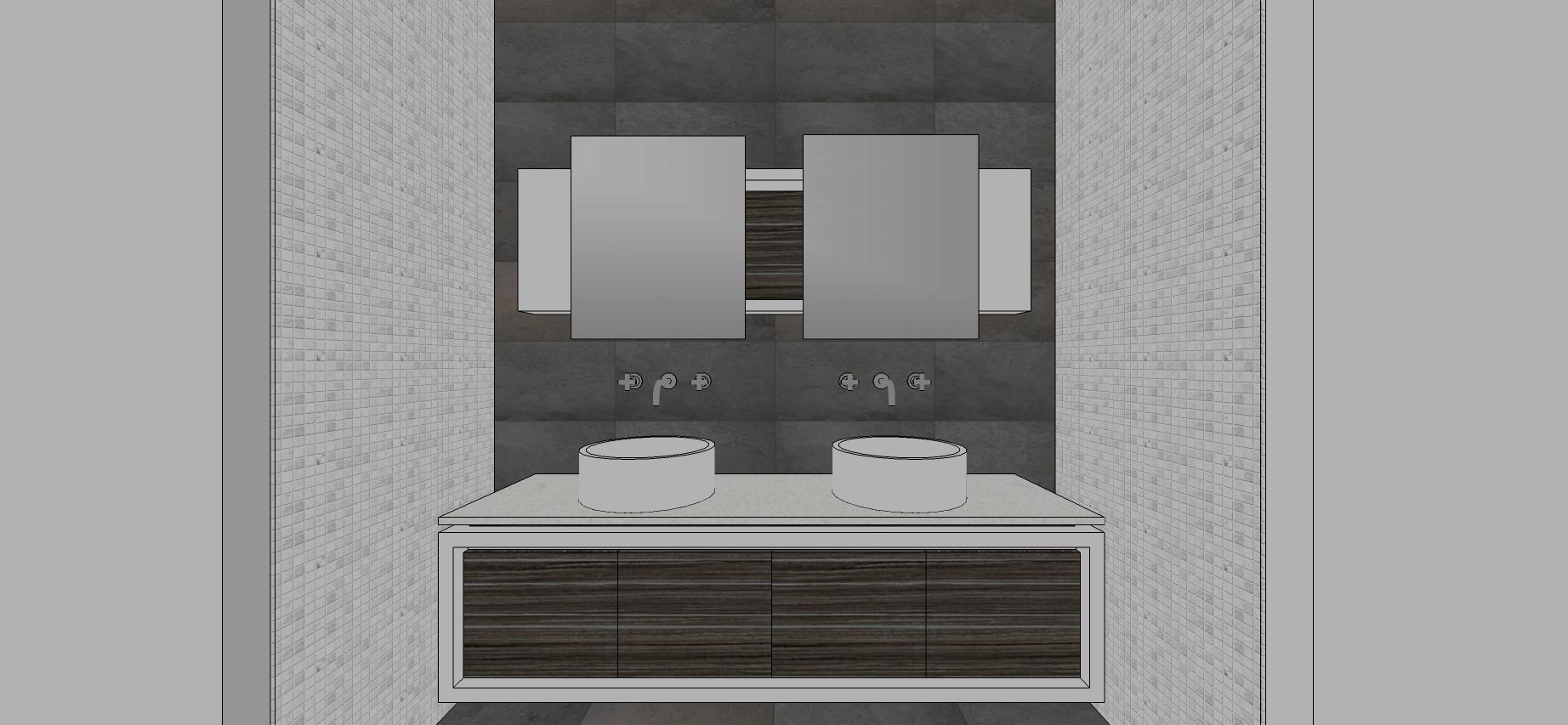 Apto. N°1. baño compartido MARATEA estudio Baños minimalistas