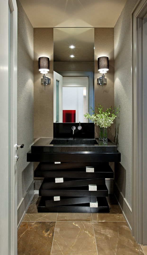 Powder Room Douglas Design Studio Modern bathroom