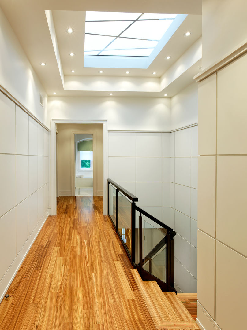 Hallway & Skylight Douglas Design Studio Modern corridor, hallway & stairs