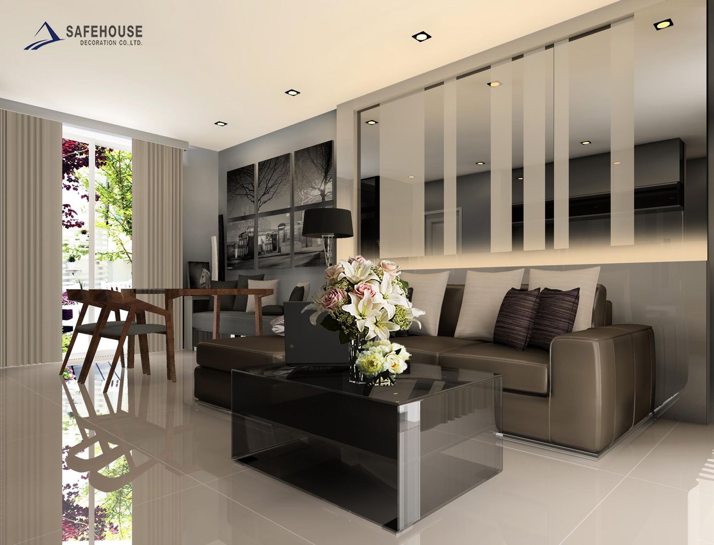 บ้านกลางเมือง( แบบบ้านรุ่นใหม่ของบ้านกลางเมือง3ชั้น), safehouse decoration safehouse decoration