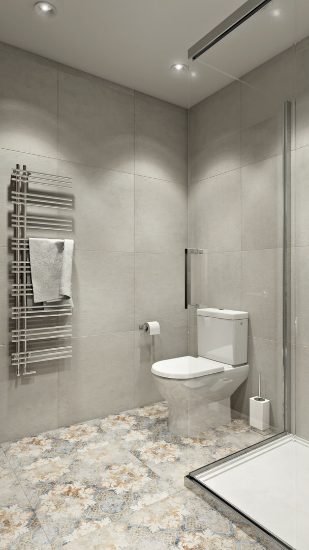 Bathroom Hampstead Design Hub حمام radiator,tile pattern