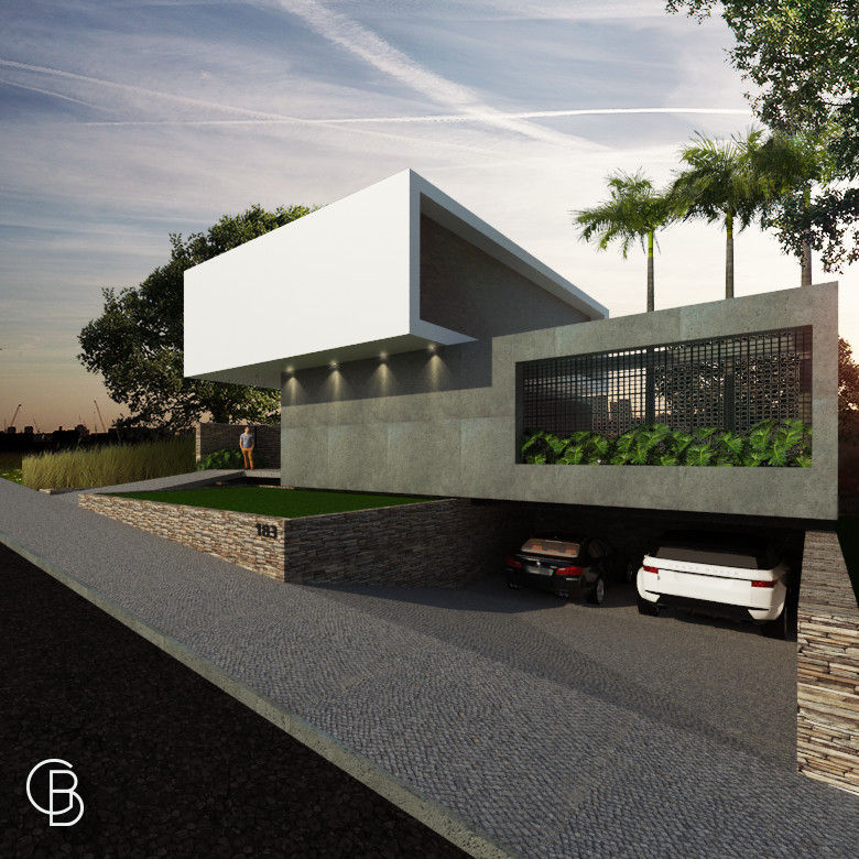 Casa G|F, Gustavo Borges Arquitetura + Engenharia Gustavo Borges Arquitetura + Engenharia منازل أسمنت