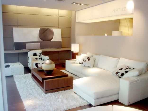 Sala Modular Muebles y Diseños Modernos Casas modernas Sintético Marrón Artículos del hogar