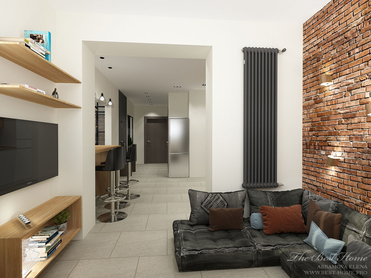 Студия в стиле лофт в Москве , Best Home Best Home Balcones y terrazas de estilo industrial