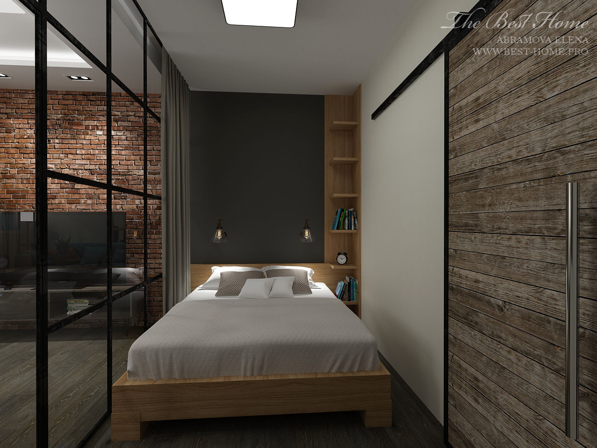 Студия в стиле лофт в Москве , Best Home Best Home Industrial style bedroom