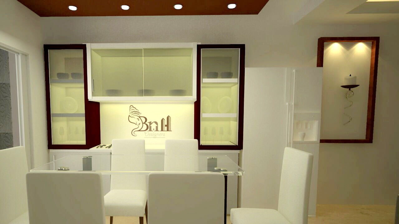 Residential-3BHK-2400sft, BNH DESIGNERS BNH DESIGNERS Modern dining room