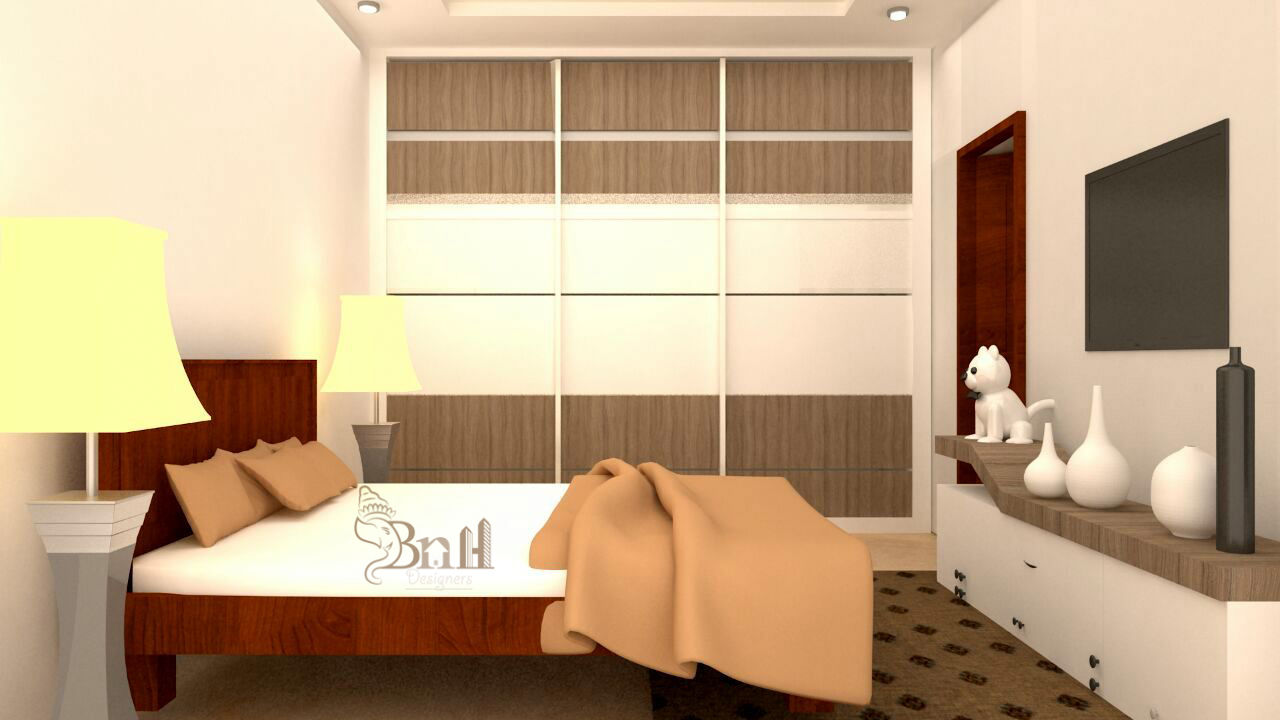 Residential-3BHK-2400sft, BNH DESIGNERS BNH DESIGNERS Modern style bedroom