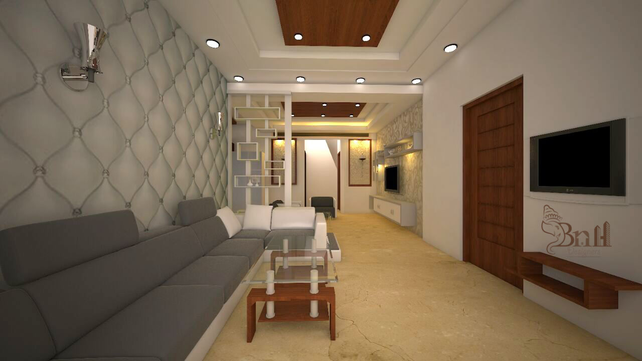 Residential-3BHK-2400sft, BNH DESIGNERS BNH DESIGNERS Modern living room Furniture,Table,Wood,Building,Comfort,Flooring,Interior design,Floor,Living room,Hall