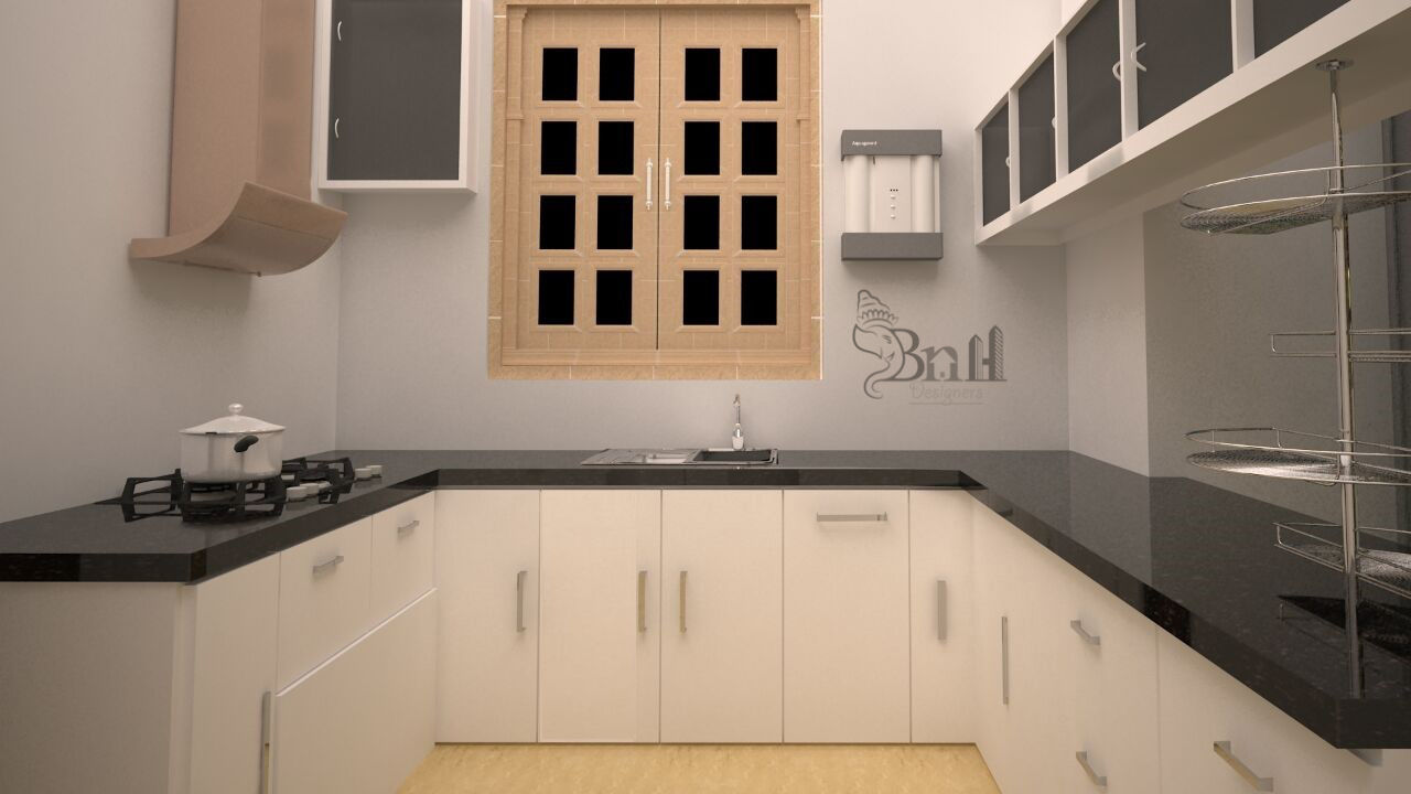 Residential-3BHK-2400sft, BNH DESIGNERS BNH DESIGNERS Moderne keukens