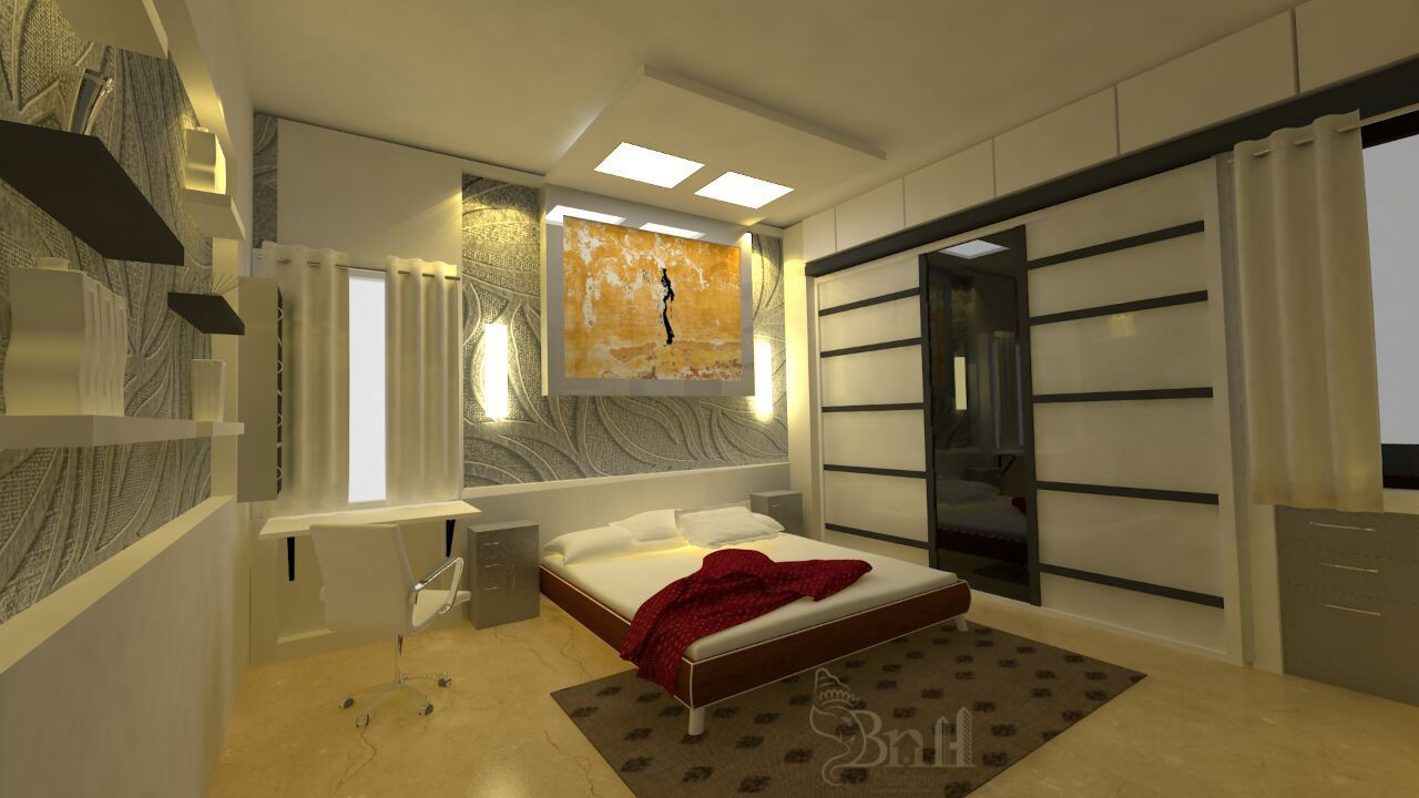 Residential-3BHK-2400sft, BNH DESIGNERS BNH DESIGNERS Moderne slaapkamers