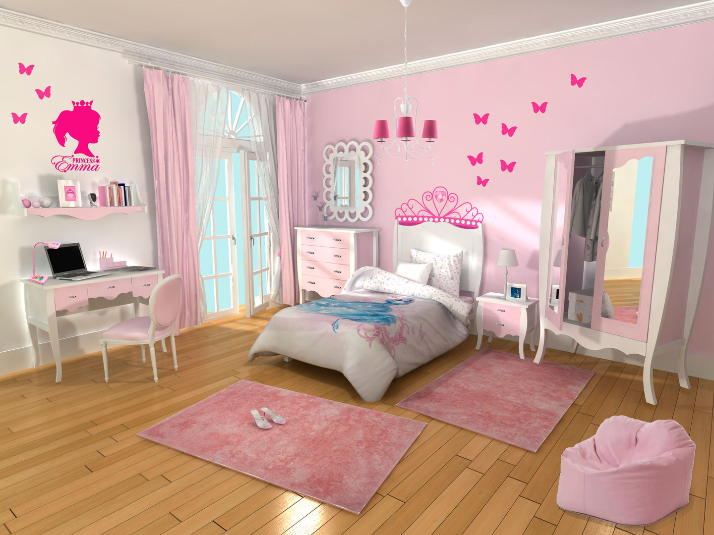 Dormitorio infantil niña Princesa, lo quiero en mi casa lo quiero en mi casa Klasik Çocuk Odası