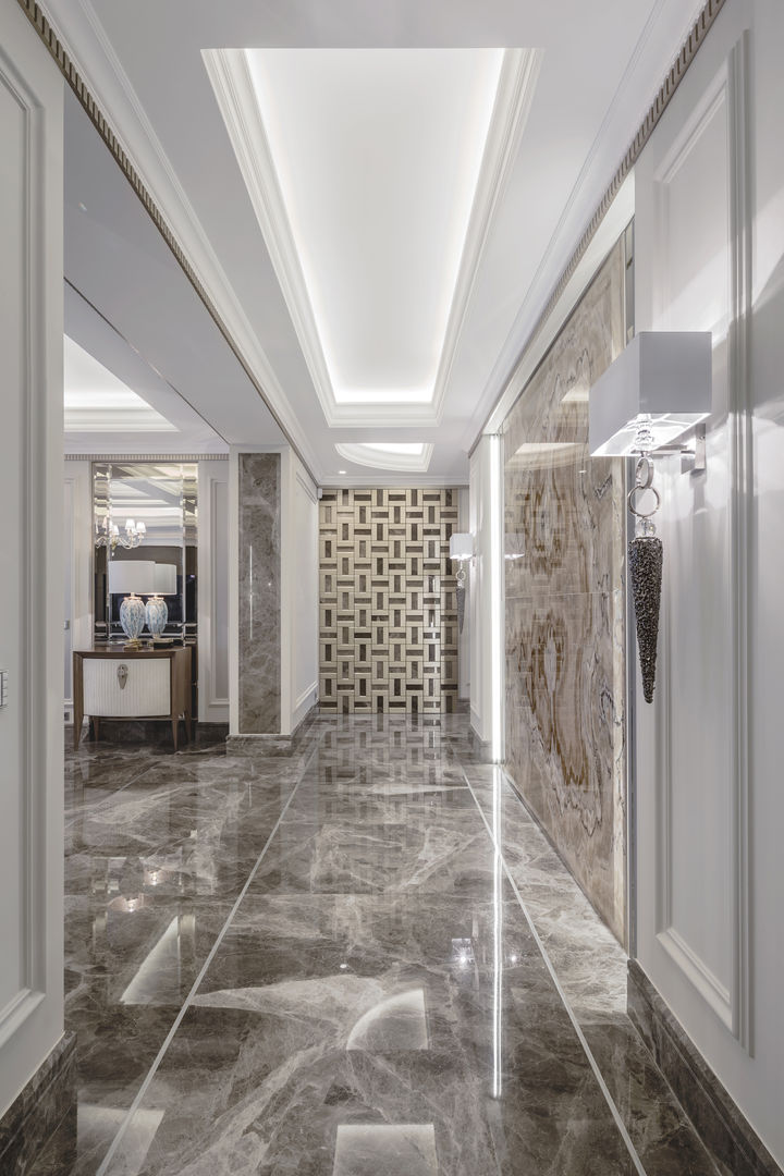 Delicate shades of marble in the interior of a residence in Nice, France. / Деликатные оттенки мрамора в интерьере резиденции в Ницце. NG-STUDIO Interior Design Eklektik Oturma Odası Interior Monaco,Interior Côte d'Azur,Interior France,Interior Nice,Design Côte d'Azur,Design Monaco,Studio design Monaco