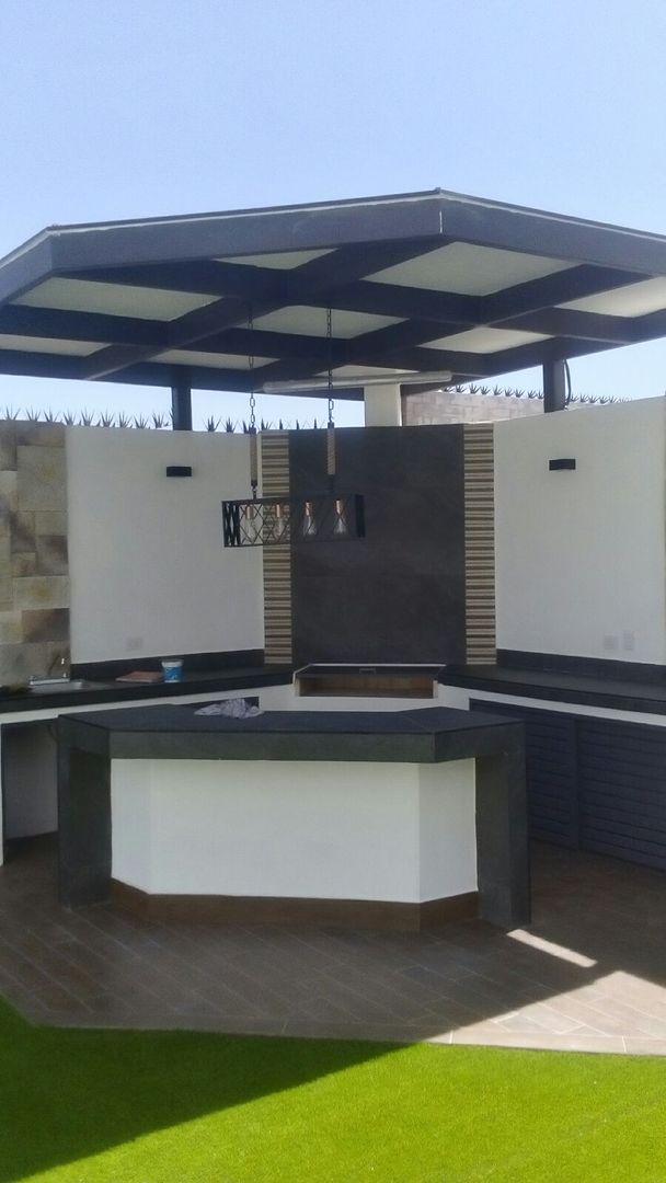 Ultimos detalles homify Jardines modernos patio,asador