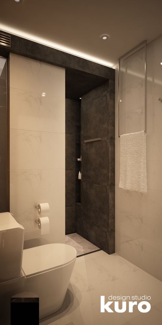 Baño Residencia La Molina, Kuro Design Studio Kuro Design Studio Modern style bathrooms