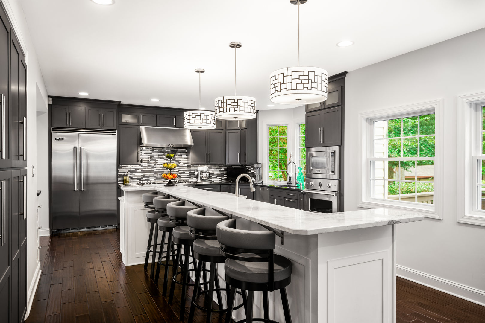 Viking Appliance Award Winning Kitchen Main Line Kitchen Design Eclectic style kitchen Quartz