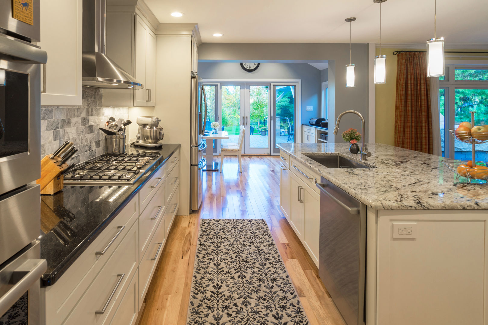 White Shaker Kitchen with Island Main Line Kitchen Design Kitchen Granite