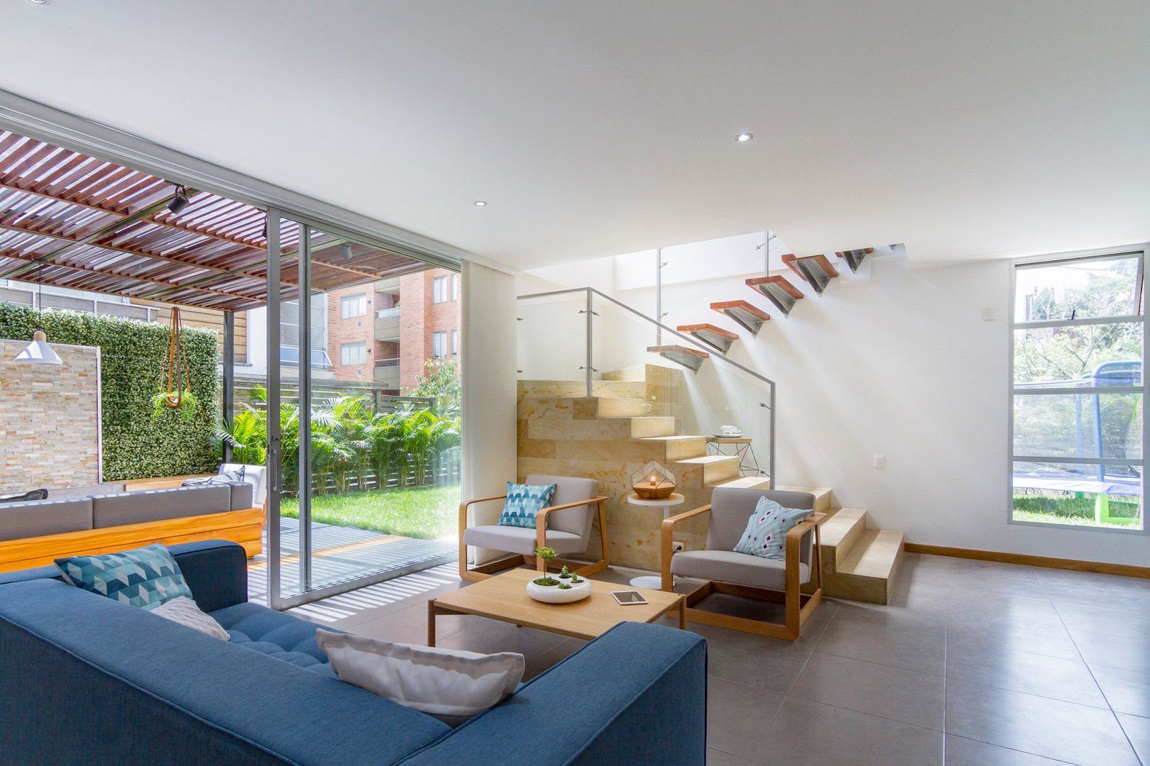 Casa mediterránea, Adrede Arquitectura Adrede Arquitectura Modern Living Room Wood Wood effect