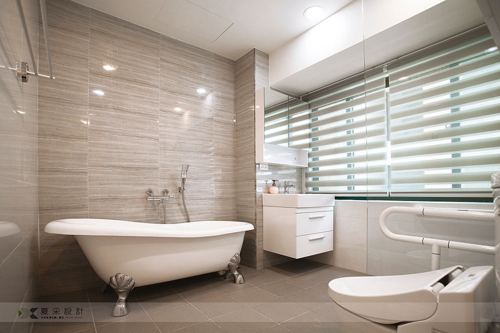 富立DC休閒會館 寬森空間設計 Modern style bathrooms Tiles