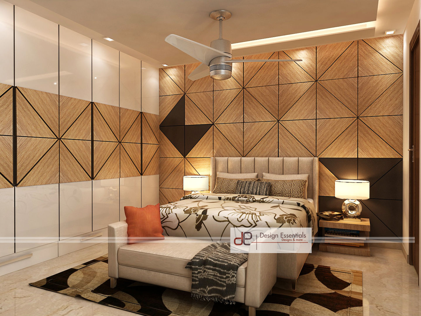 Villa at Jay Pee Greens Greater Noida , Design Essentials Design Essentials Moderne slaapkamers Multiplex