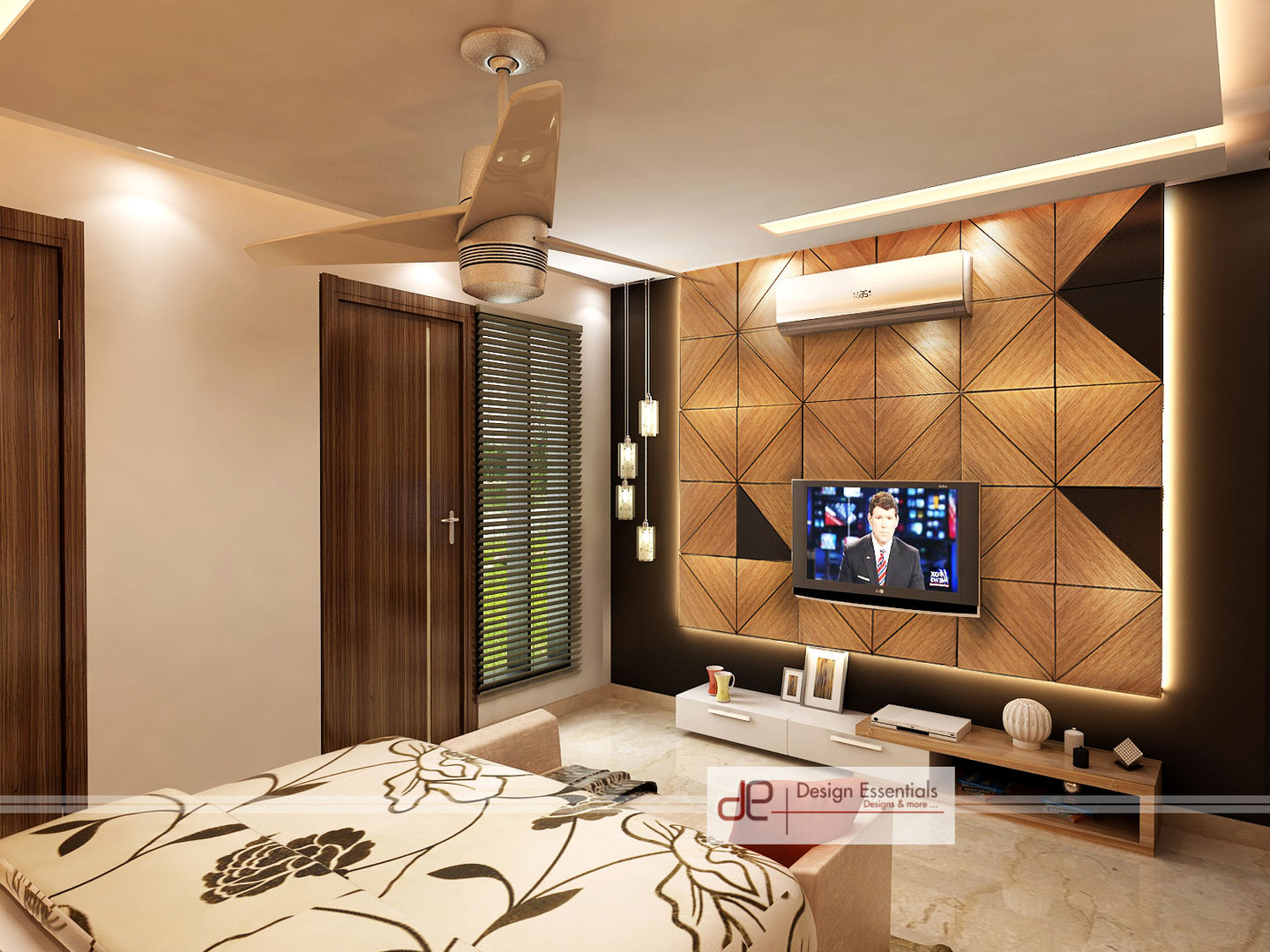 Villa at Jay Pee Greens Greater Noida , Design Essentials Design Essentials Chambre moderne Contreplaqué