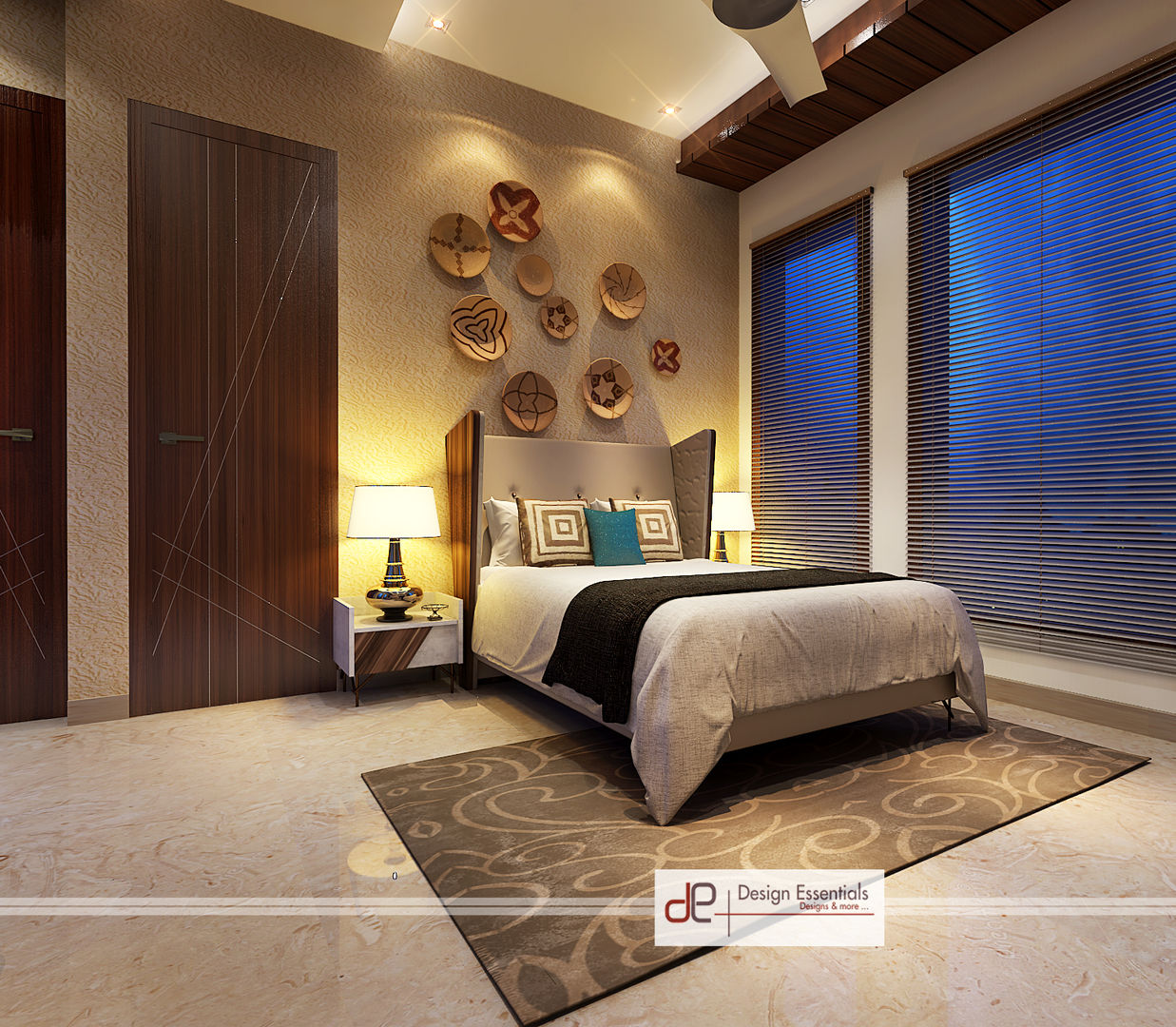 Villa at Jay Pee Greens Greater Noida , Design Essentials Design Essentials Minimalist bedroom Plywood