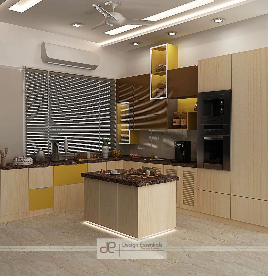 Villa at Jay Pee Greens Greater Noida , Design Essentials Design Essentials Modern kitchen پلائیووڈ