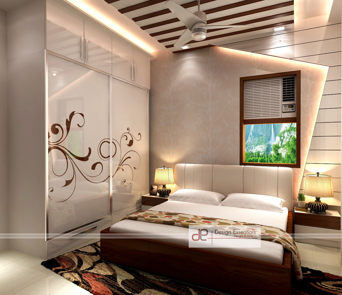 Residence at Rohini, New Delhi, Design Essentials Design Essentials モダンスタイルの寝室 合板（ベニヤ板）