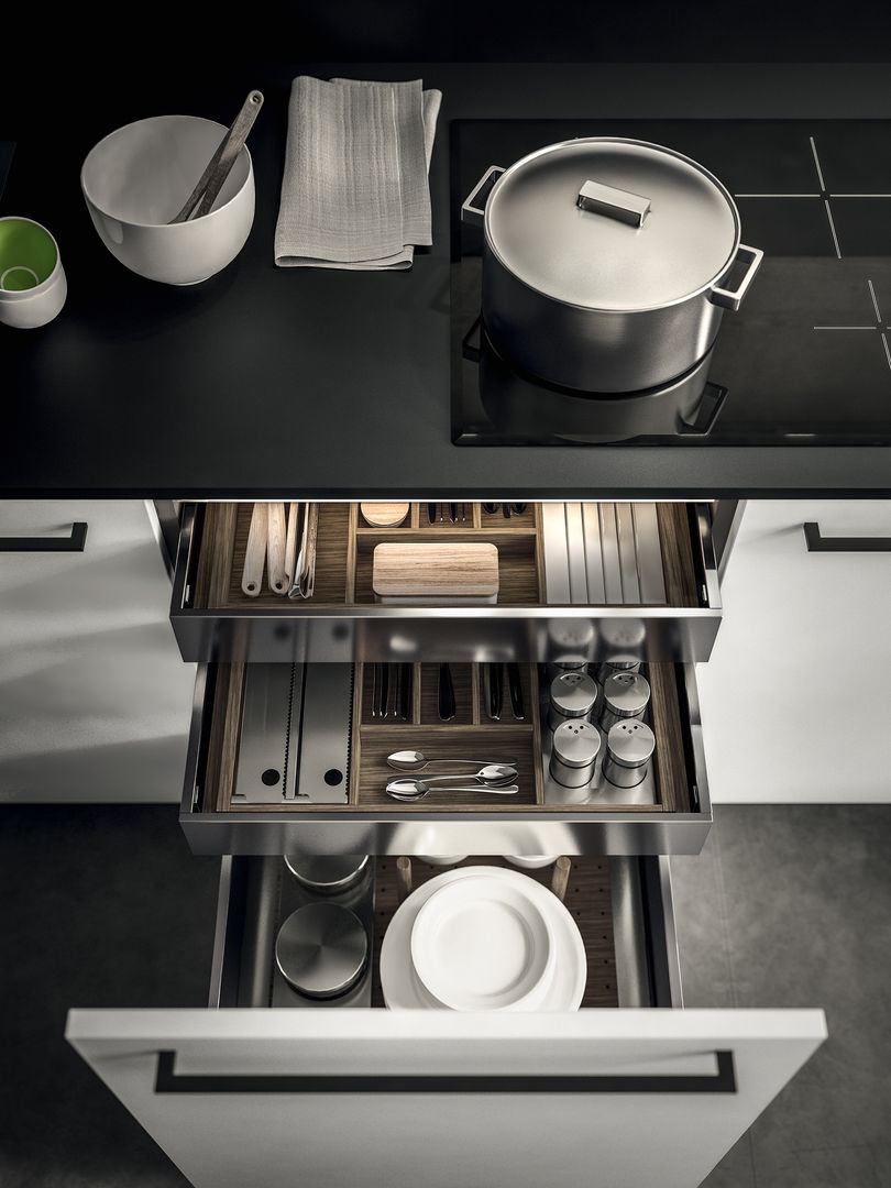 COCINAS ARMONY CUCINE, ATELIER CASA S.A.S ATELIER CASA S.A.S Nhà bếp phong cách hiện đại Storage