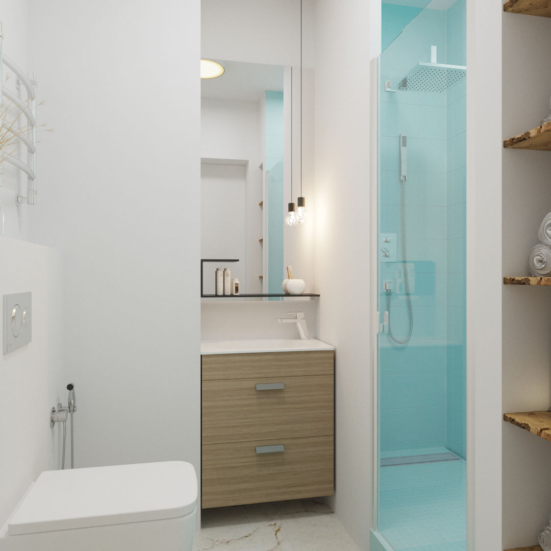 Лазурь, ДОМ СОЛНЦА ДОМ СОЛНЦА Minimalist style bathroom