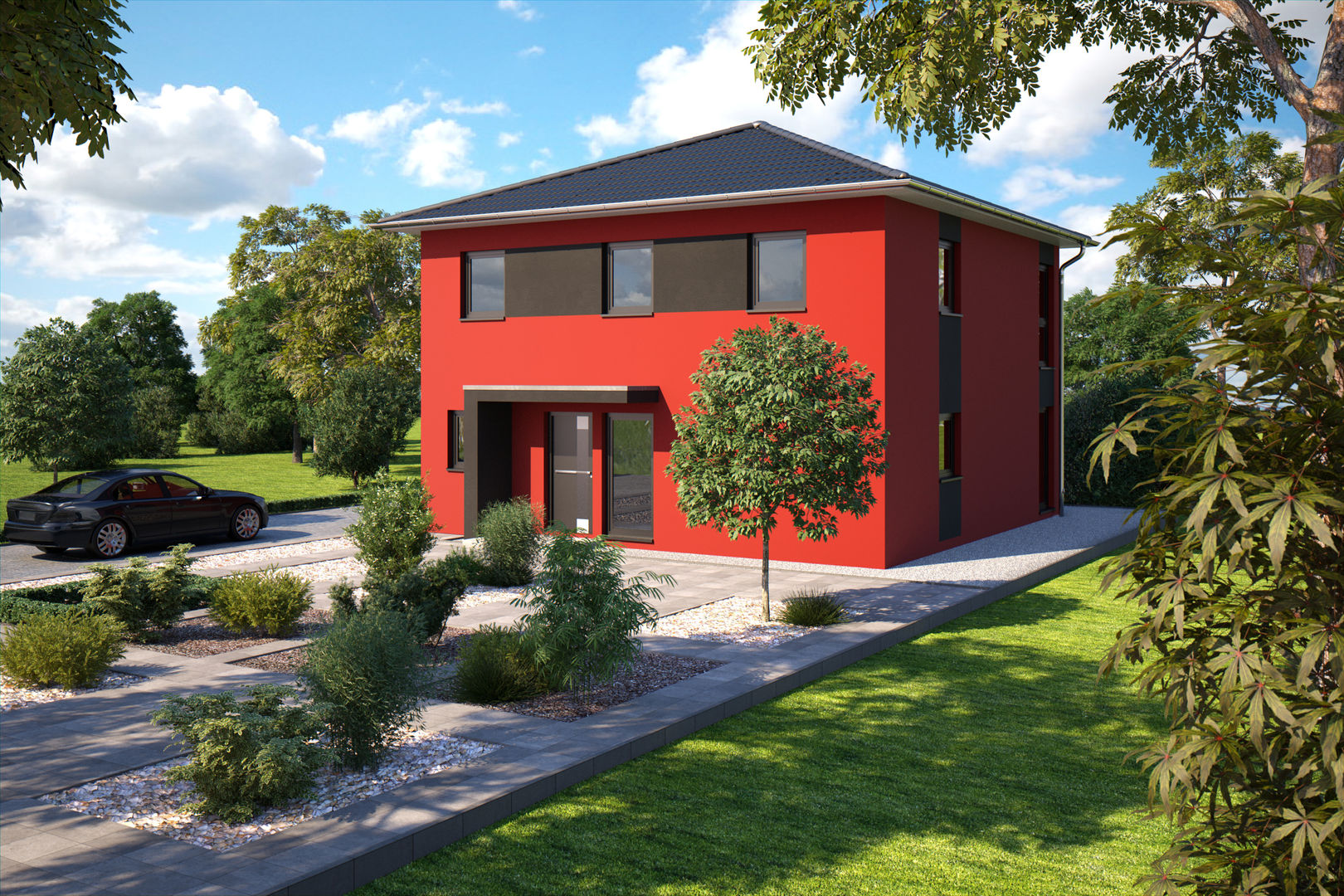 Eos 142 - Eingangsansicht Bärenhaus GmbH - das fertige Haus Moderne Häuser