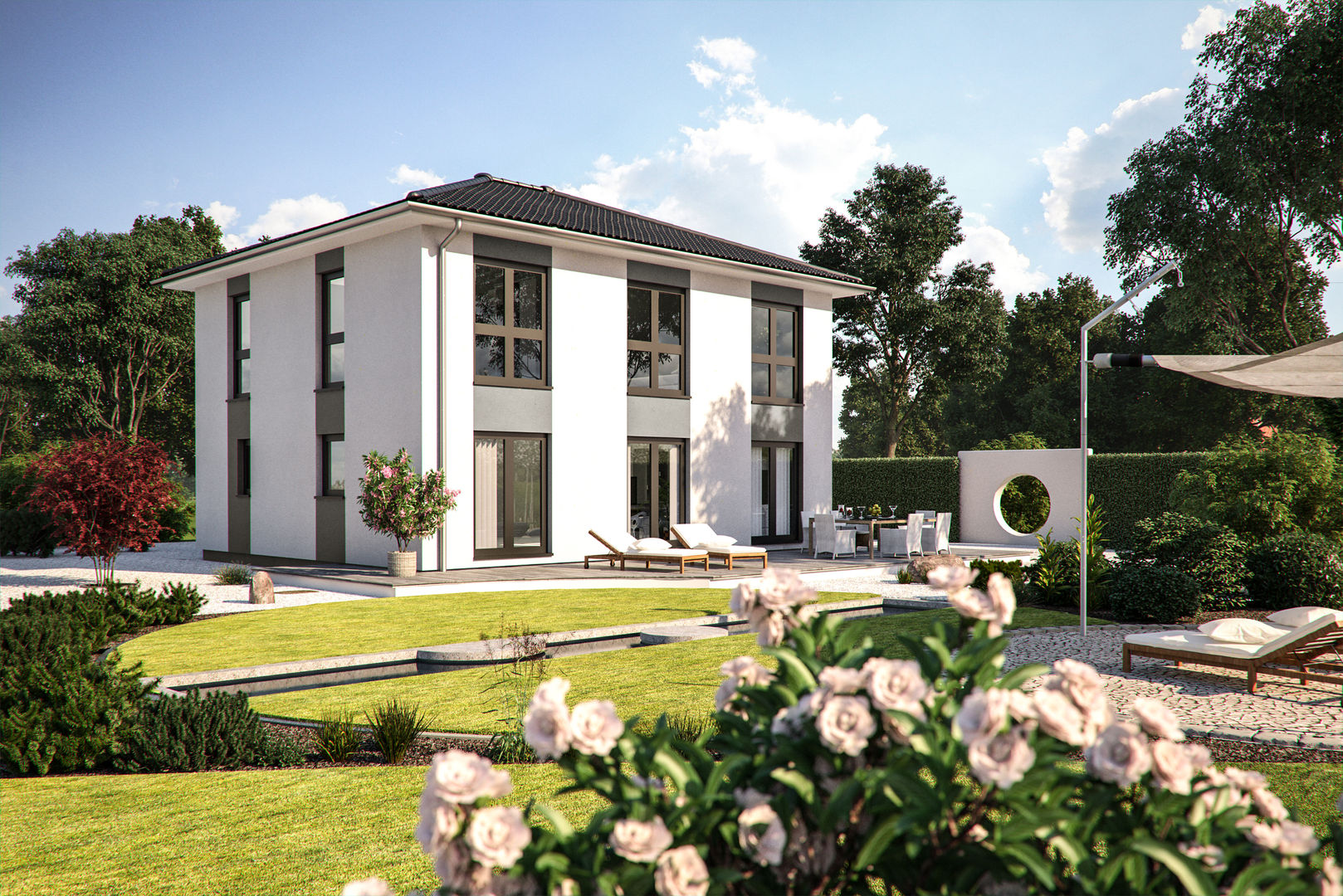 Eos 154 - Gartenansicht Bärenhaus GmbH - das fertige Haus Moderne Häuser