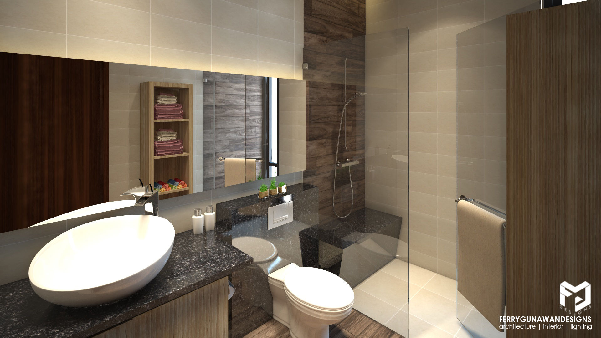 Guest Bathroom FerryGunawanDesigns Kamar Mandi Modern