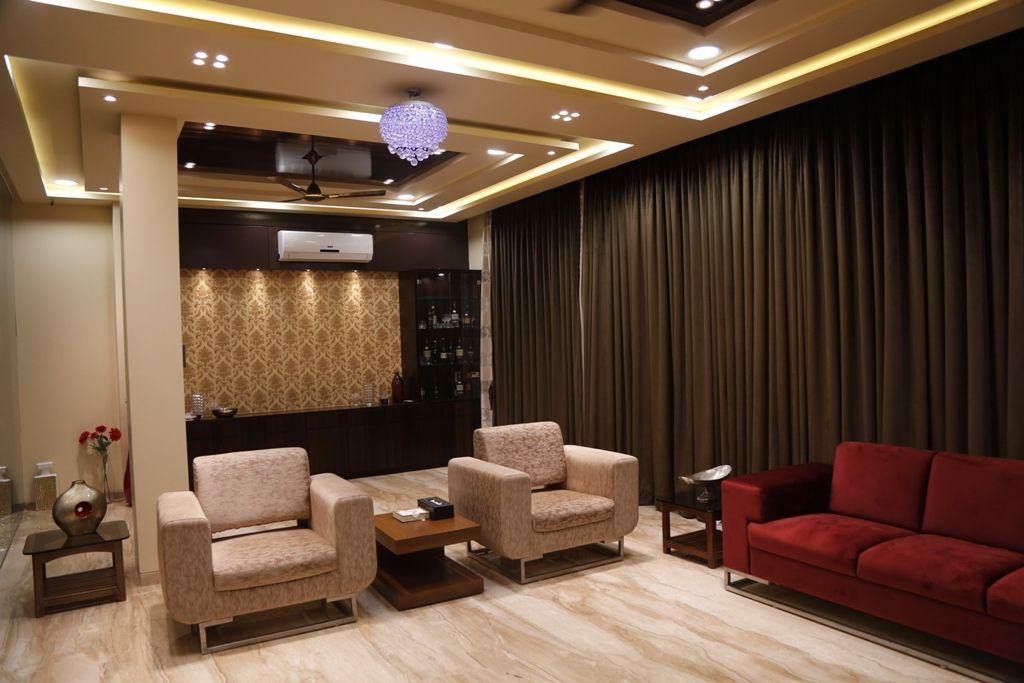 Singh Bunglow - Kalyan, Aesthetica Aesthetica Modern living room