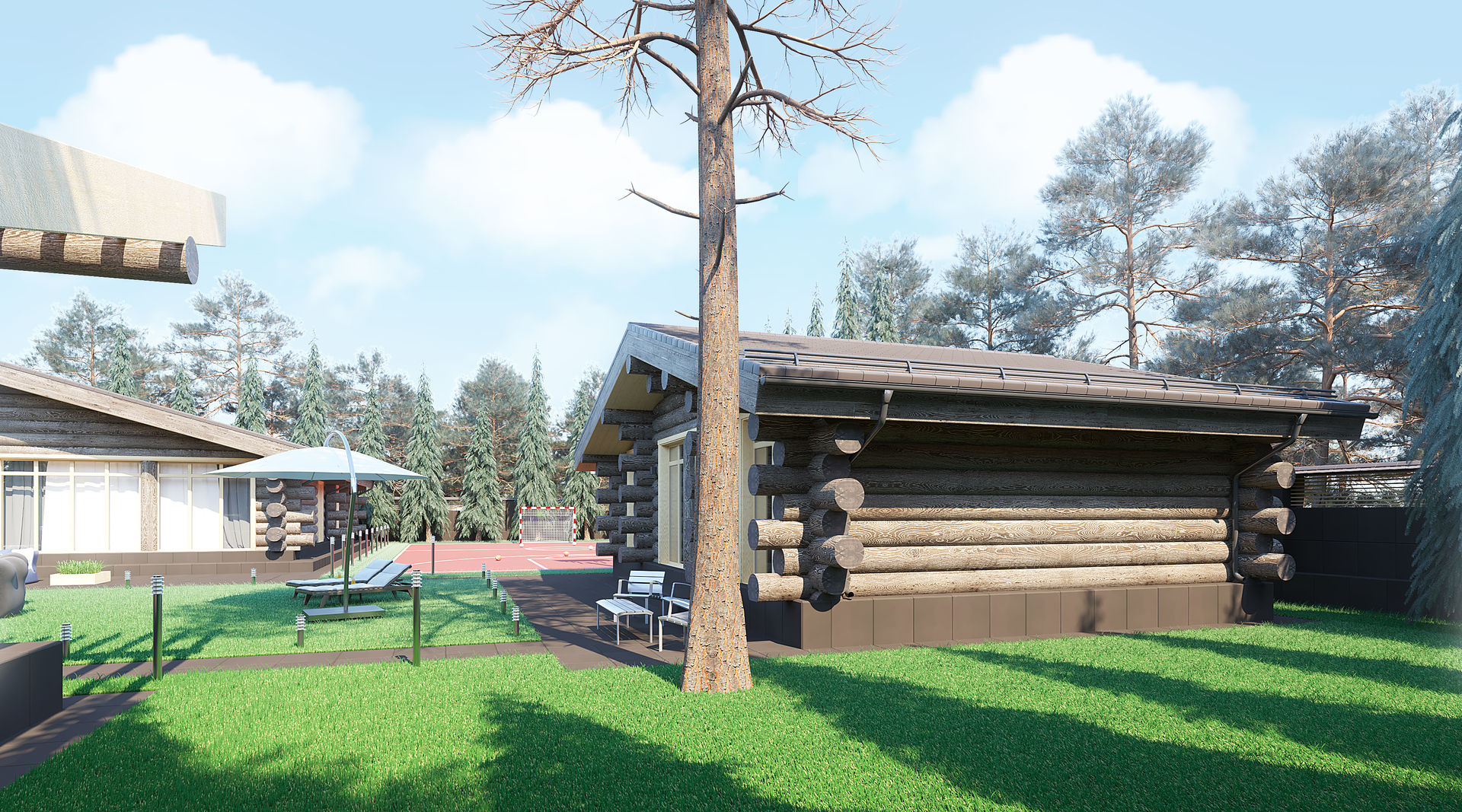 Дом из рубленного бревна , needsomespace needsomespace Chalets Madera Acabado en madera