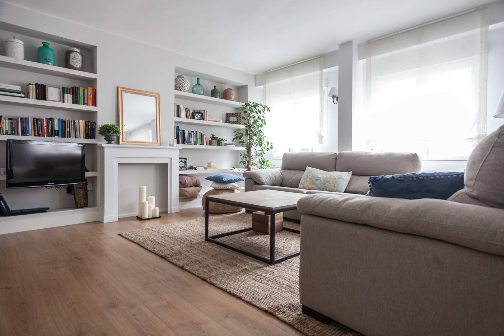 Un pasillo donde vivir, Espacio Sutil Espacio Sutil Scandinavian style living room