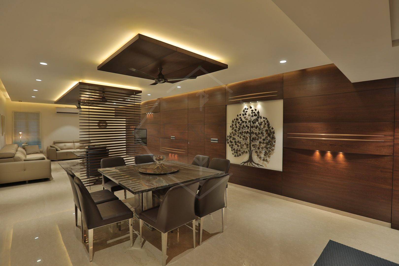 SKY DECK, SPACCE INTERIORS SPACCE INTERIORS Asian style dining room