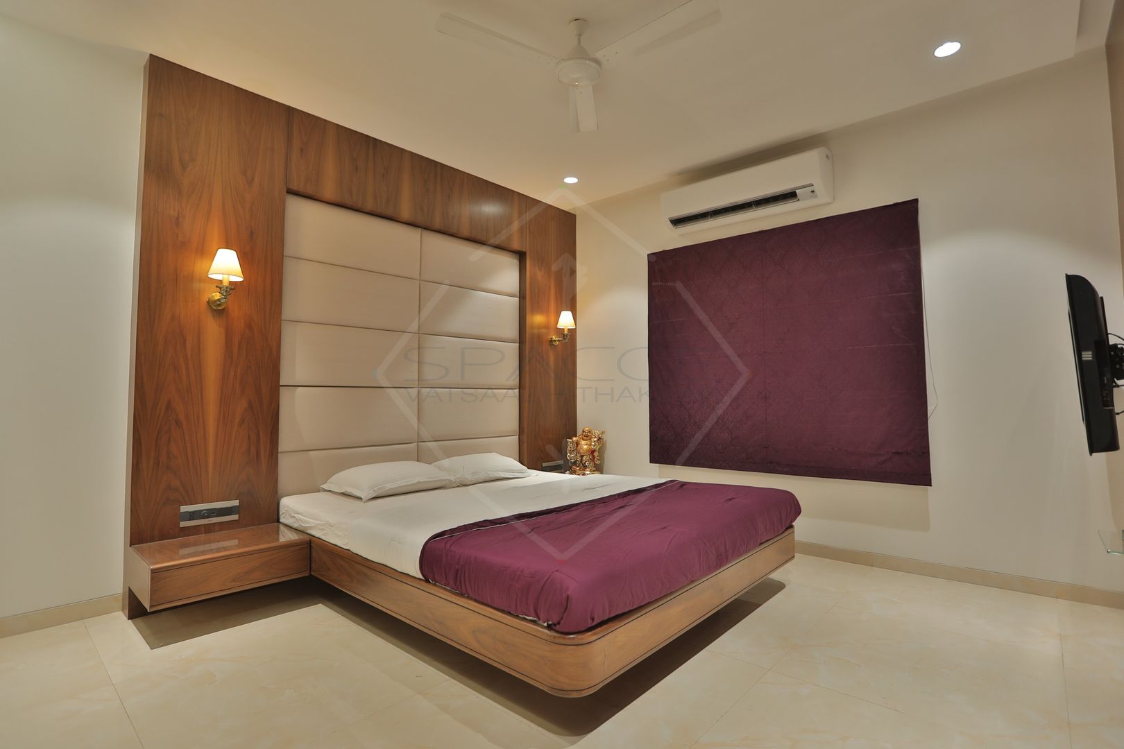 SKY DECK, SPACCE INTERIORS SPACCE INTERIORS Asian style bedroom