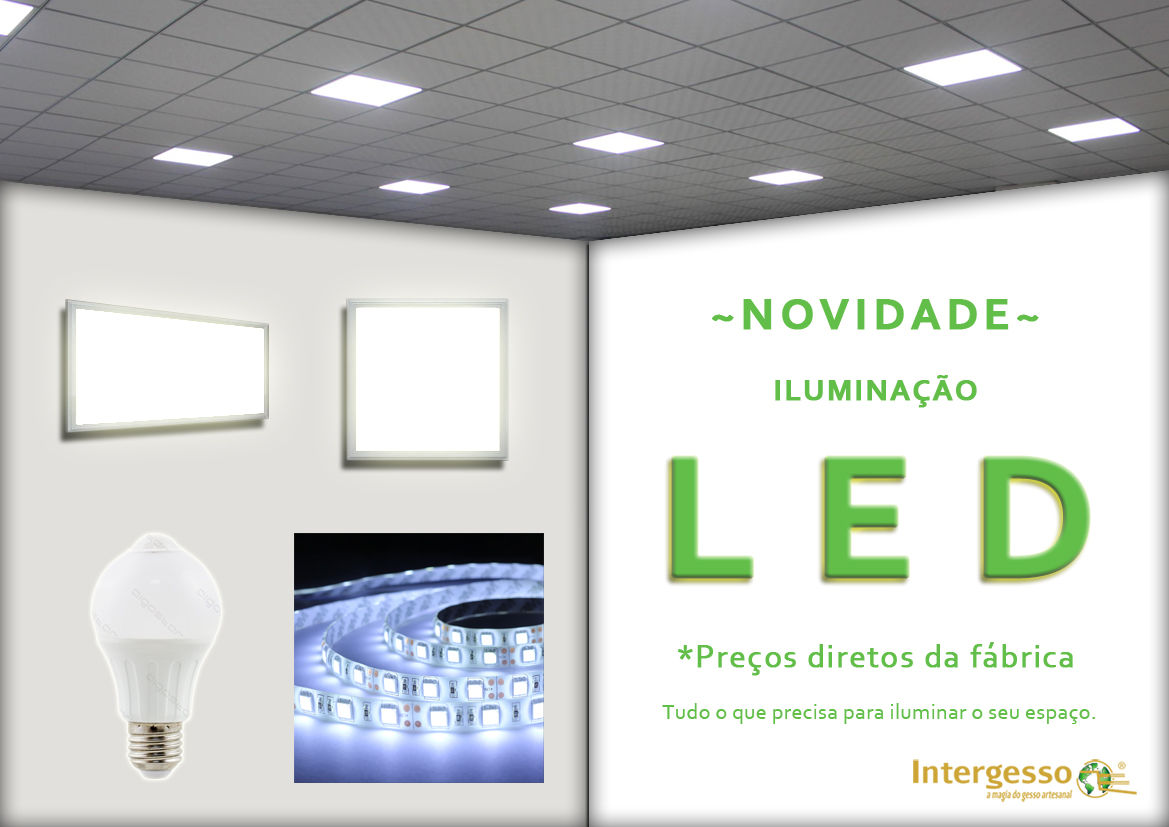 ILUMINAÇÃO LED, Intergesso, Lda Intergesso, Lda Paredes y pisos eclécticos