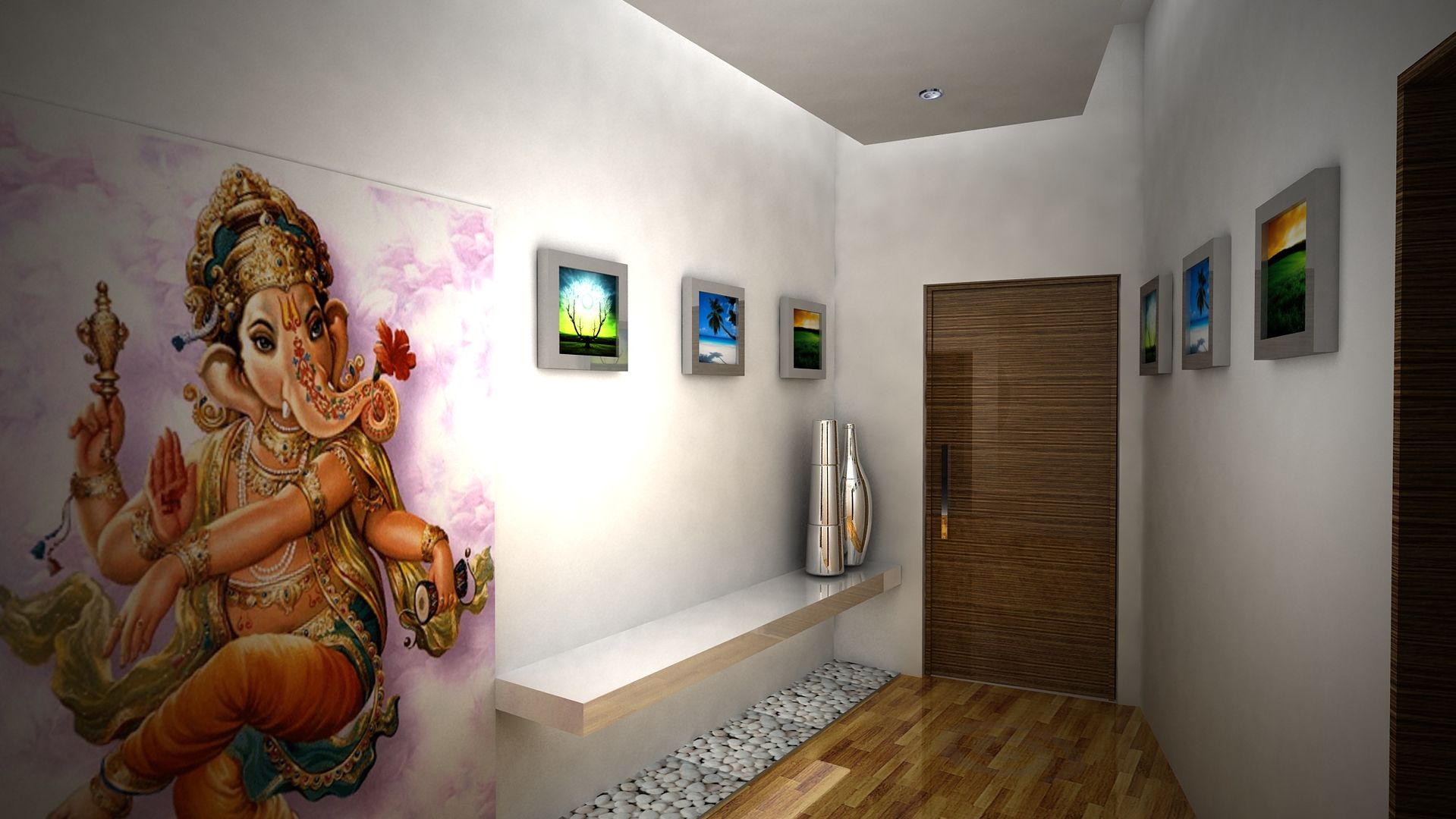 Laurel Interiors, Gurooji Designs Gurooji Designs Modern corridor, hallway & stairs