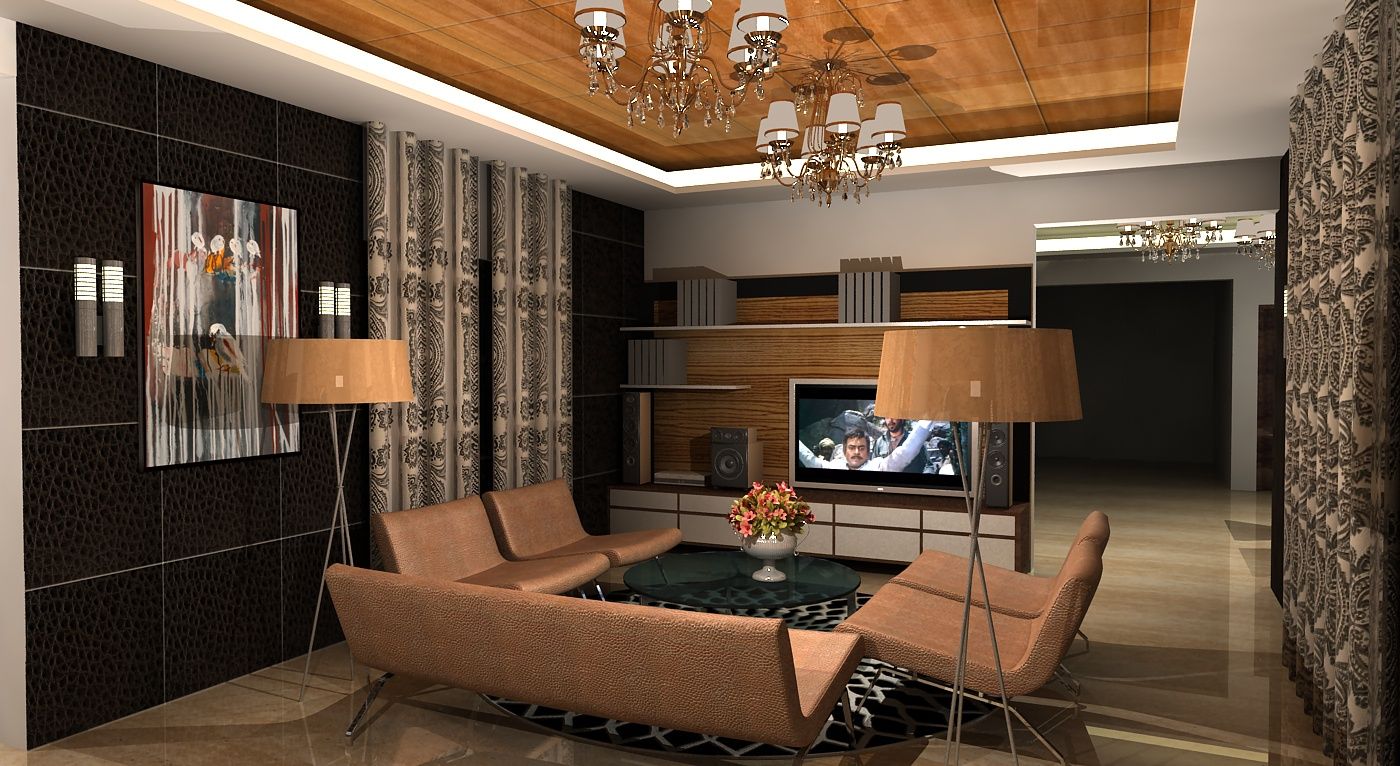 Shakib Villa Interior, Gurooji Designs Gurooji Designs Phòng khách phong cách kinh điển