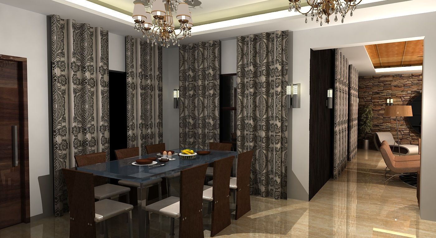 Shakib Villa Interior, Gurooji Designs Gurooji Designs Phòng ăn phong cách kinh điển