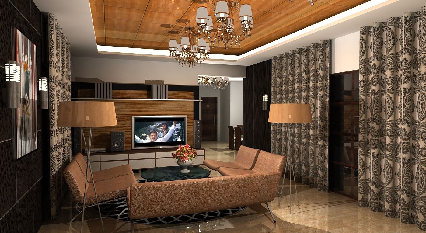 Shakib Villa Interior, Gurooji Designs Gurooji Designs Klasyczny salon