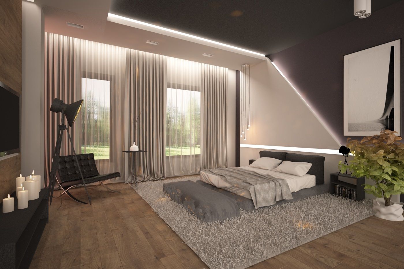 Vesconti_473 кв.м (с дизайн-проектом), Vesco Construction Vesco Construction Bedroom