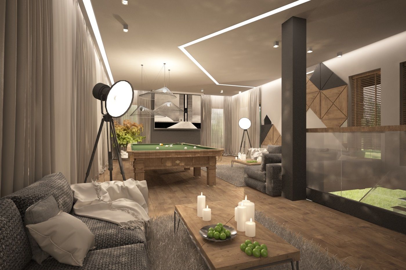 Vesconti_473 кв.м (с дизайн-проектом), Vesco Construction Vesco Construction Modern living room
